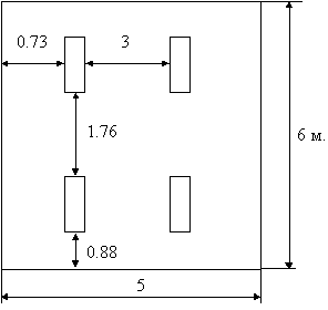 Схема расположения светильников
